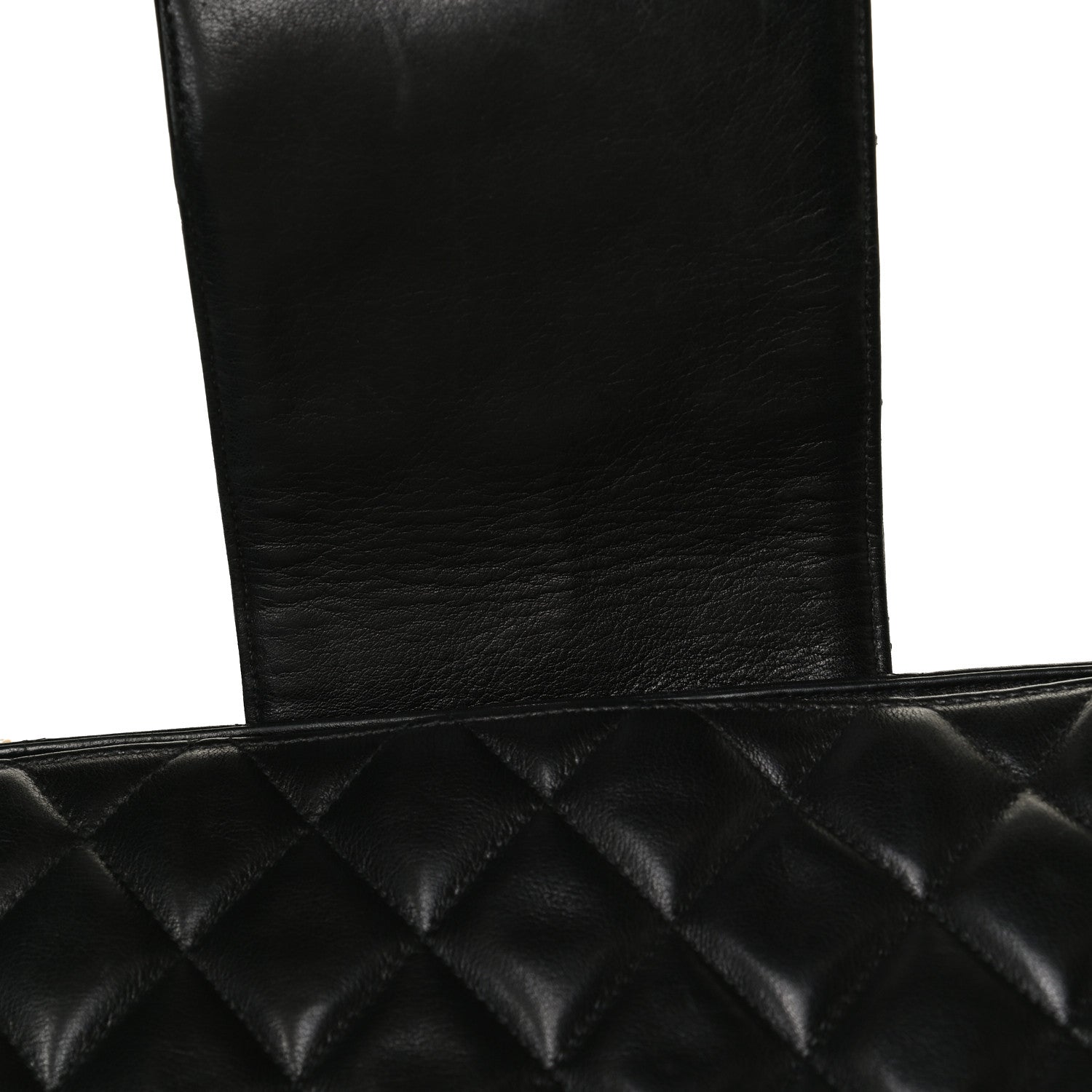 Chanel Lambskin Quilted Shopping Tote Black 17 of 18