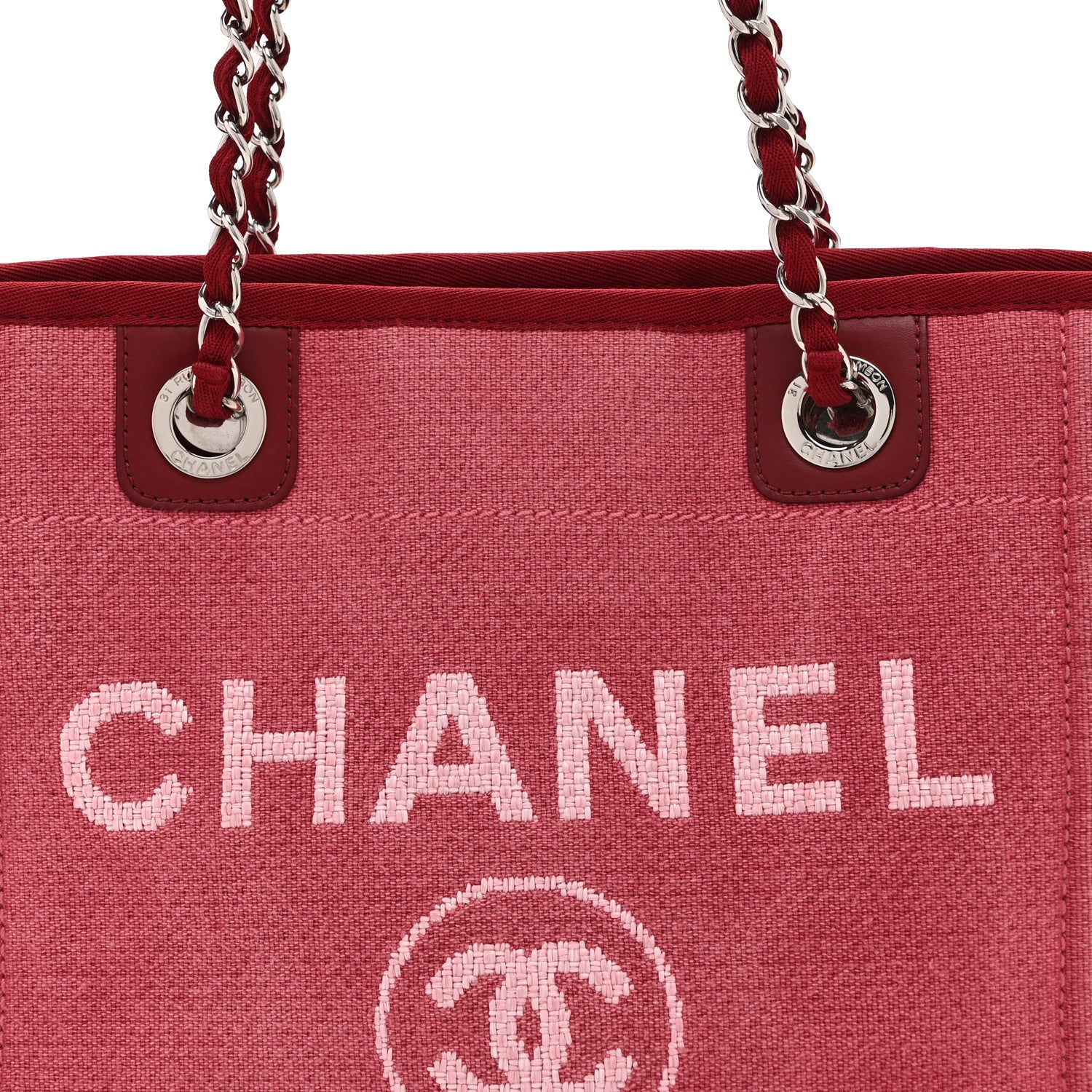 Chanel Canvas Mini Deauville Tote Red 8 of 10