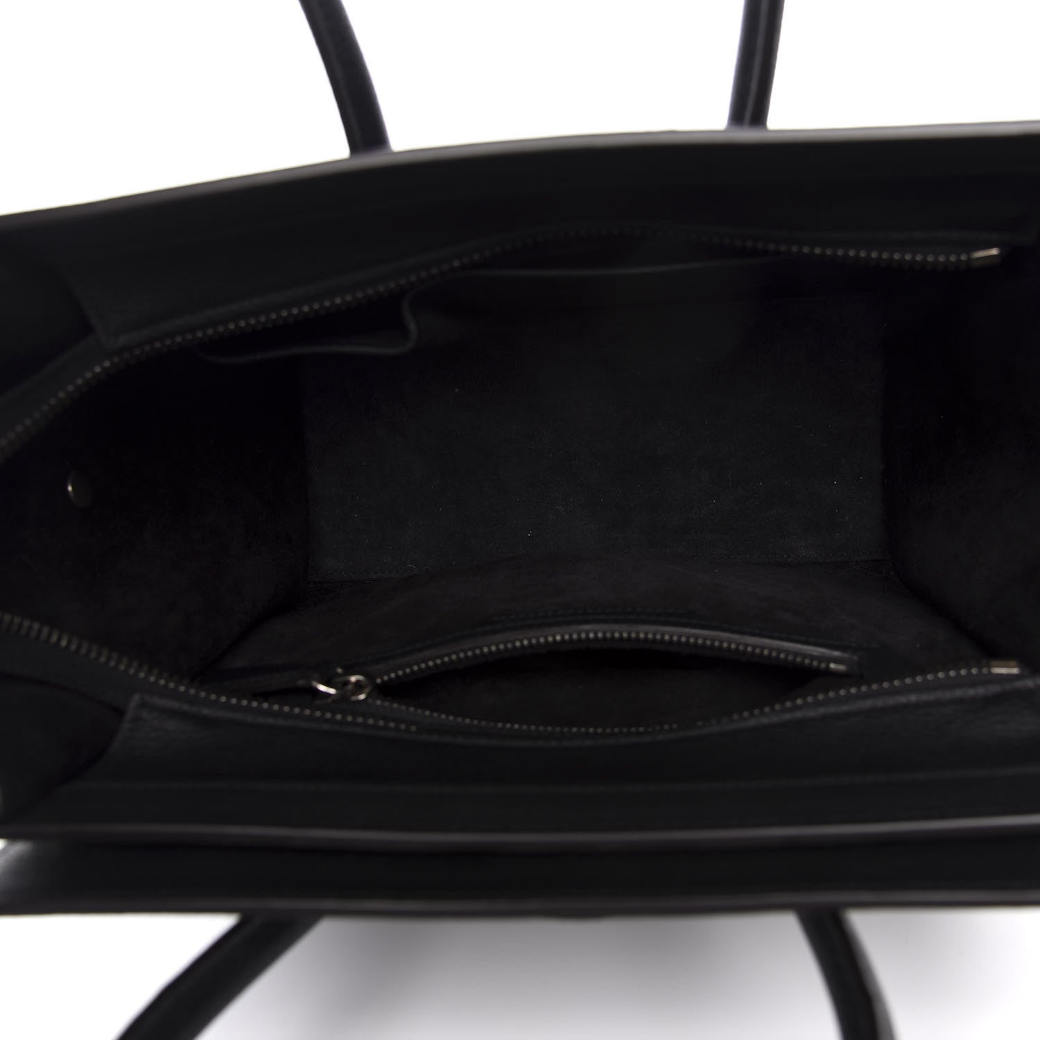 Celine Drummed Calfskin Micro Luggage Black 8 of 10