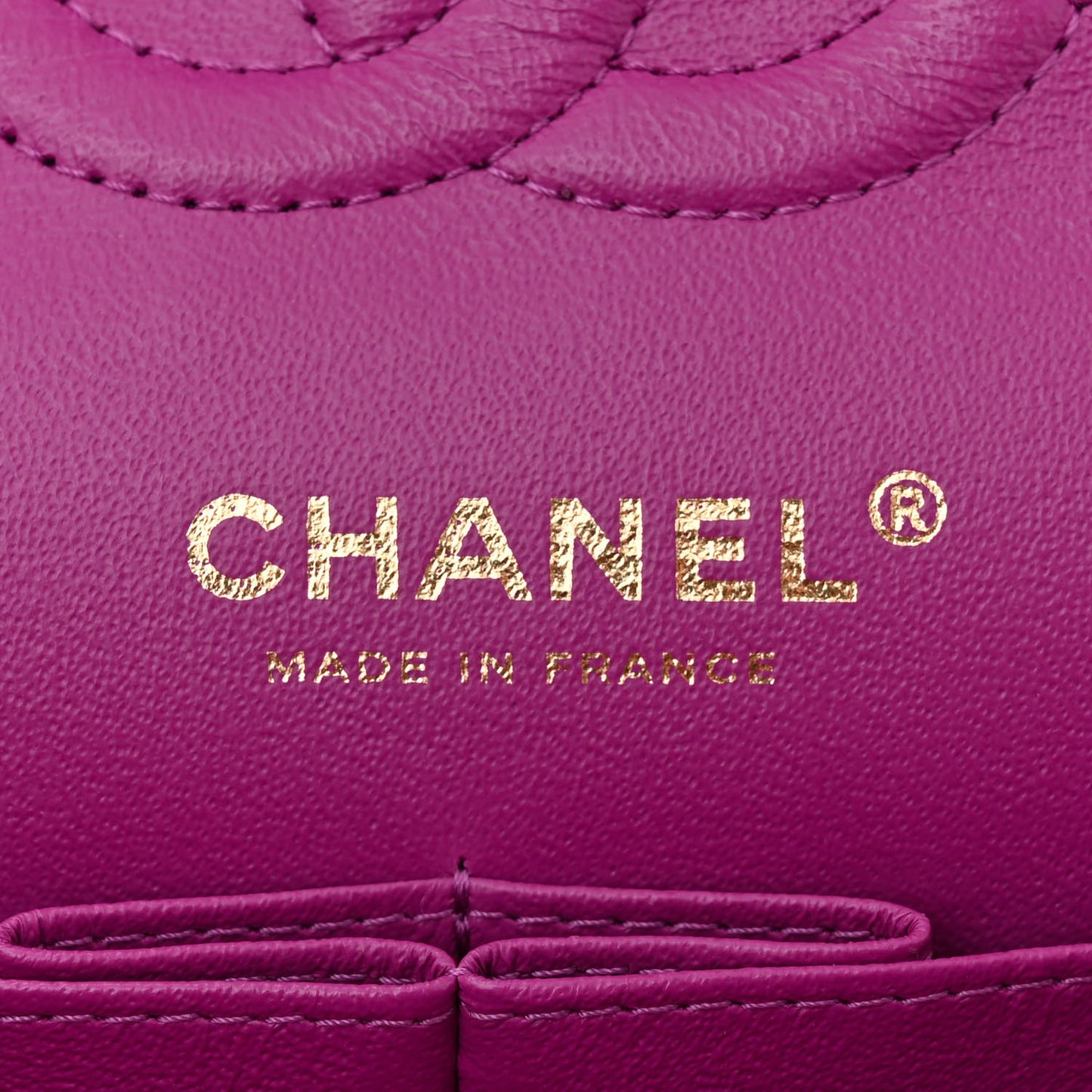 Lambskin Quilted Small Double Flap Purple