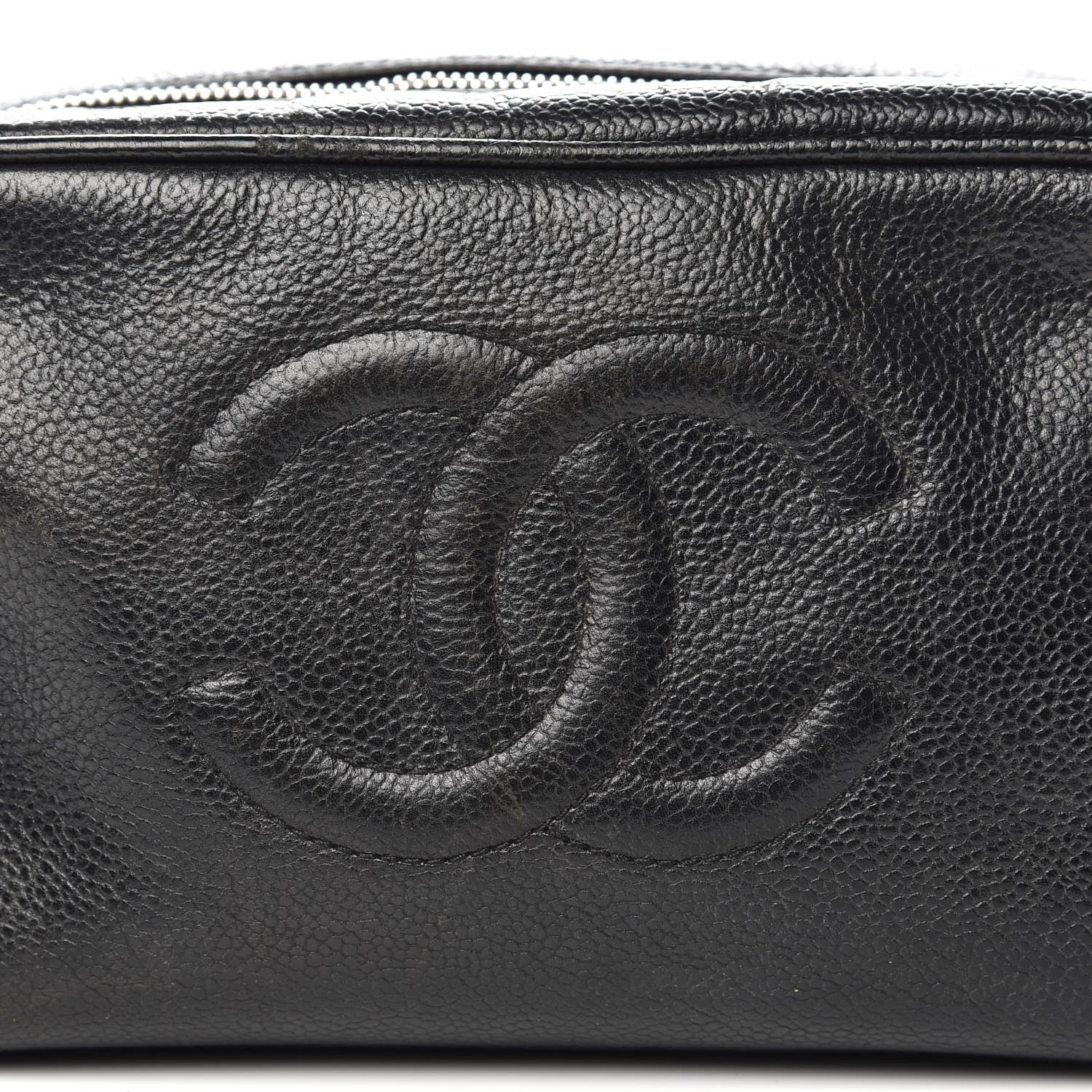 Chanel Caviar Timeless CC Cosmetic Pouch Bag Black 10 of 10
