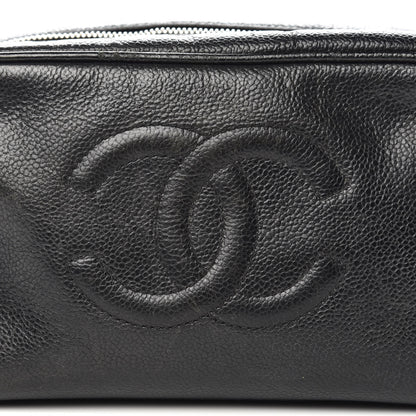 Chanel Caviar Timeless CC Cosmetic Pouch Bag Black 10 of 10