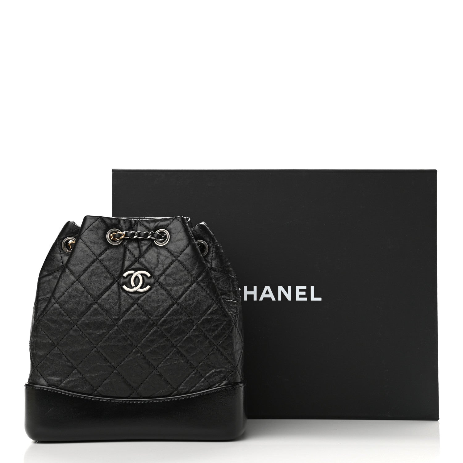 Chanel Aged Calfskin Quilted Small Gabrielle Backpack Black 11 of 12