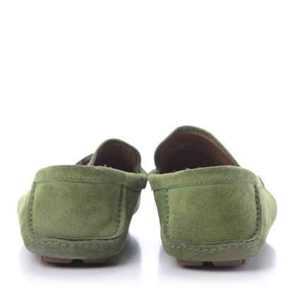 Gucci Suede Mens Bamboo Horsebit Moccasin 9 Green 5 of 11