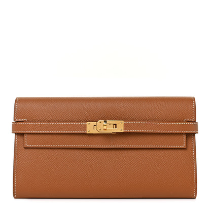Hermes Epsom Kelly Longue Wallet Gold 1 of 8