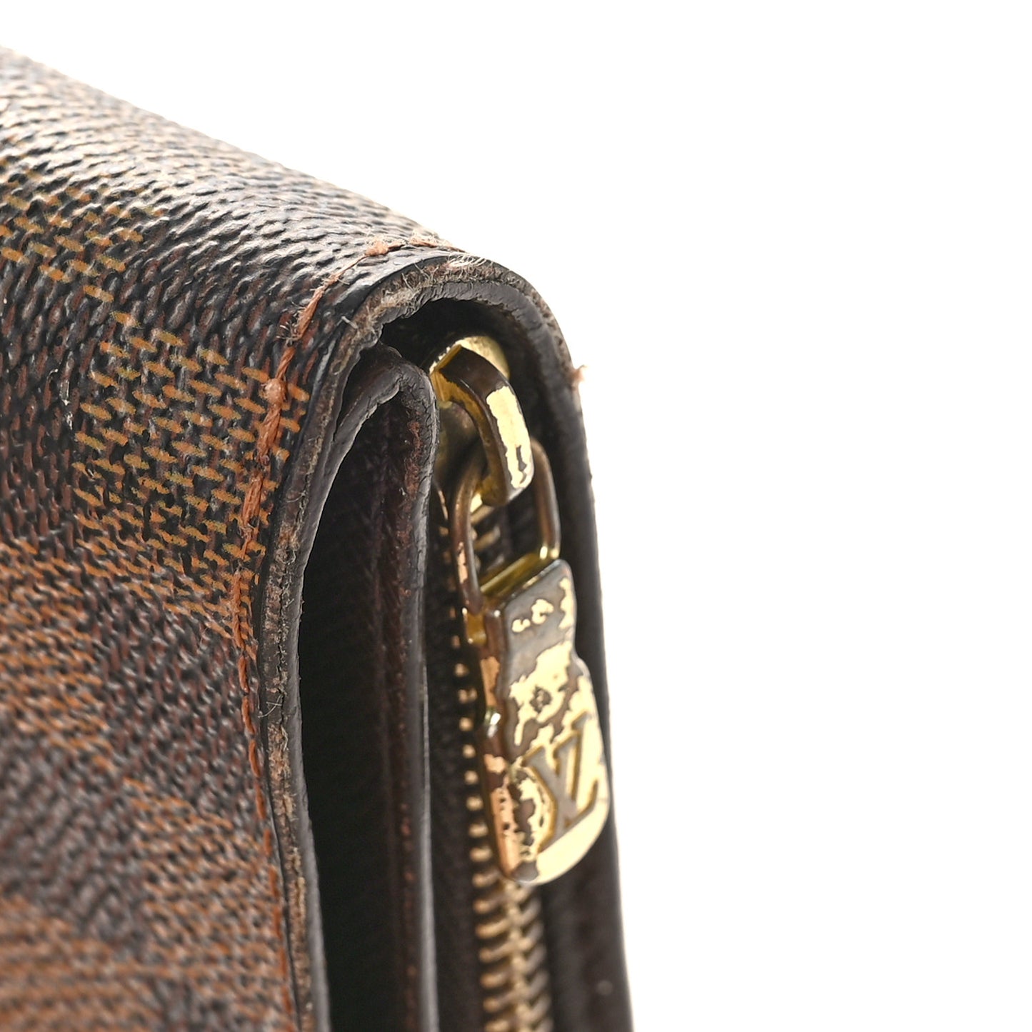 Damier Ebene Zippe Zipped Compact Wallet