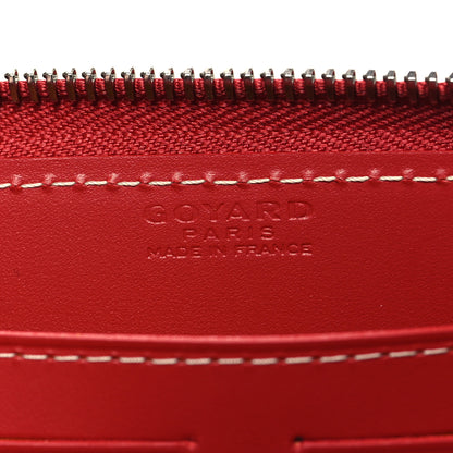 Goyard Goyardine Matignon Zip Around GM Wallet Red 6 of 8
