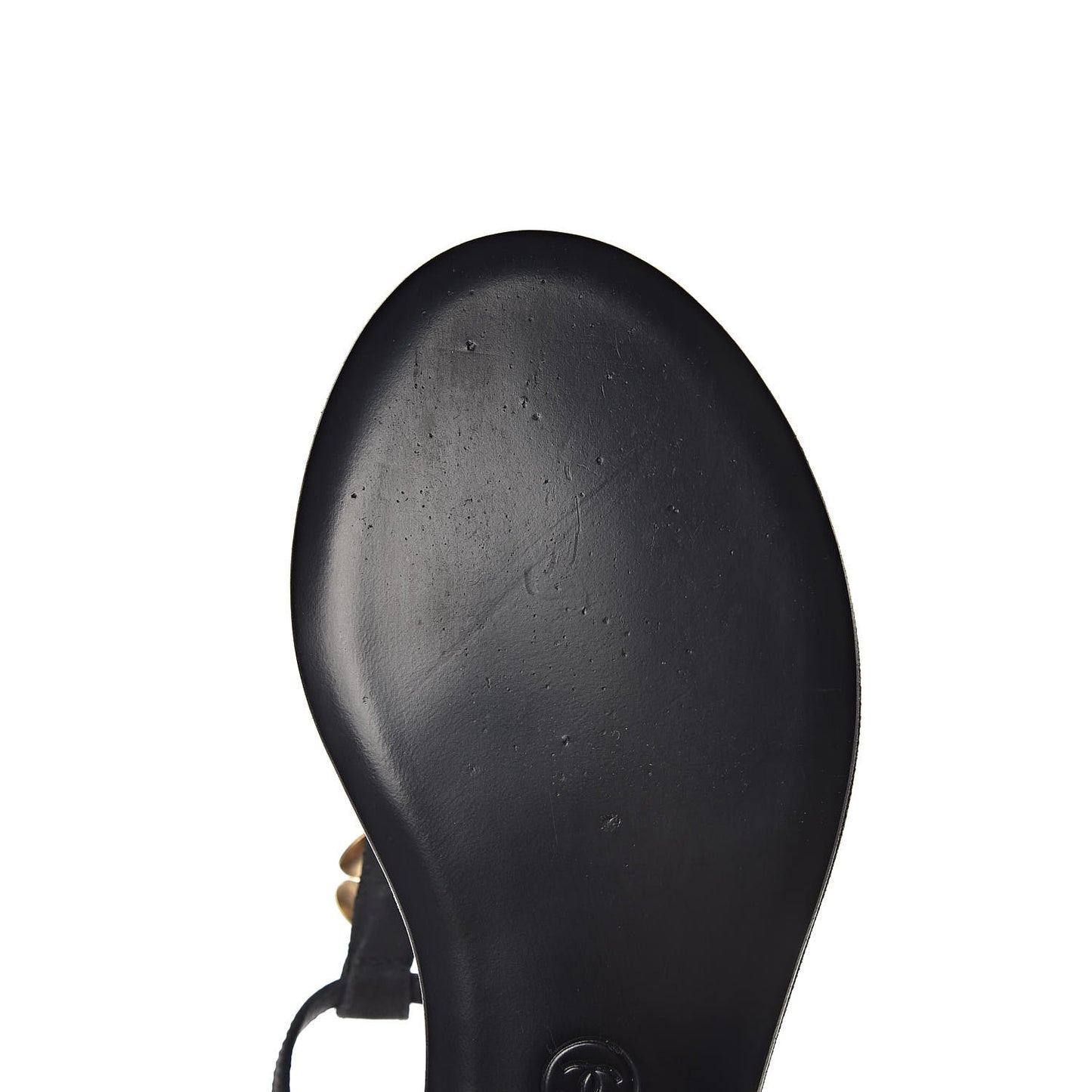 Fabric Pearl Camellia Thong Sandals 36 Black