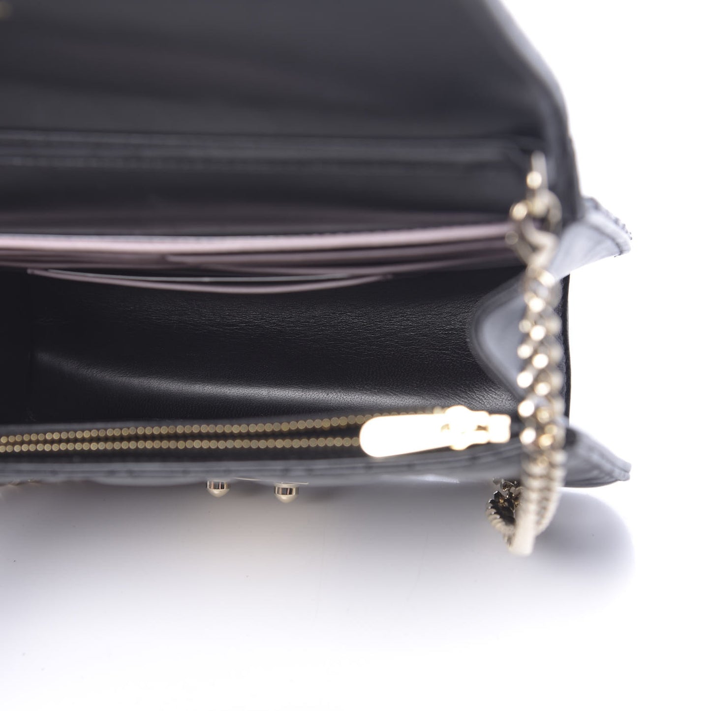 Lambskin Cannage Miss Dior Promenade Pouch Black