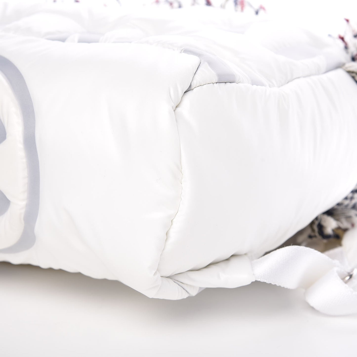 Nylon Tweed Coco Neige Small Doudoune Backpack Ivory