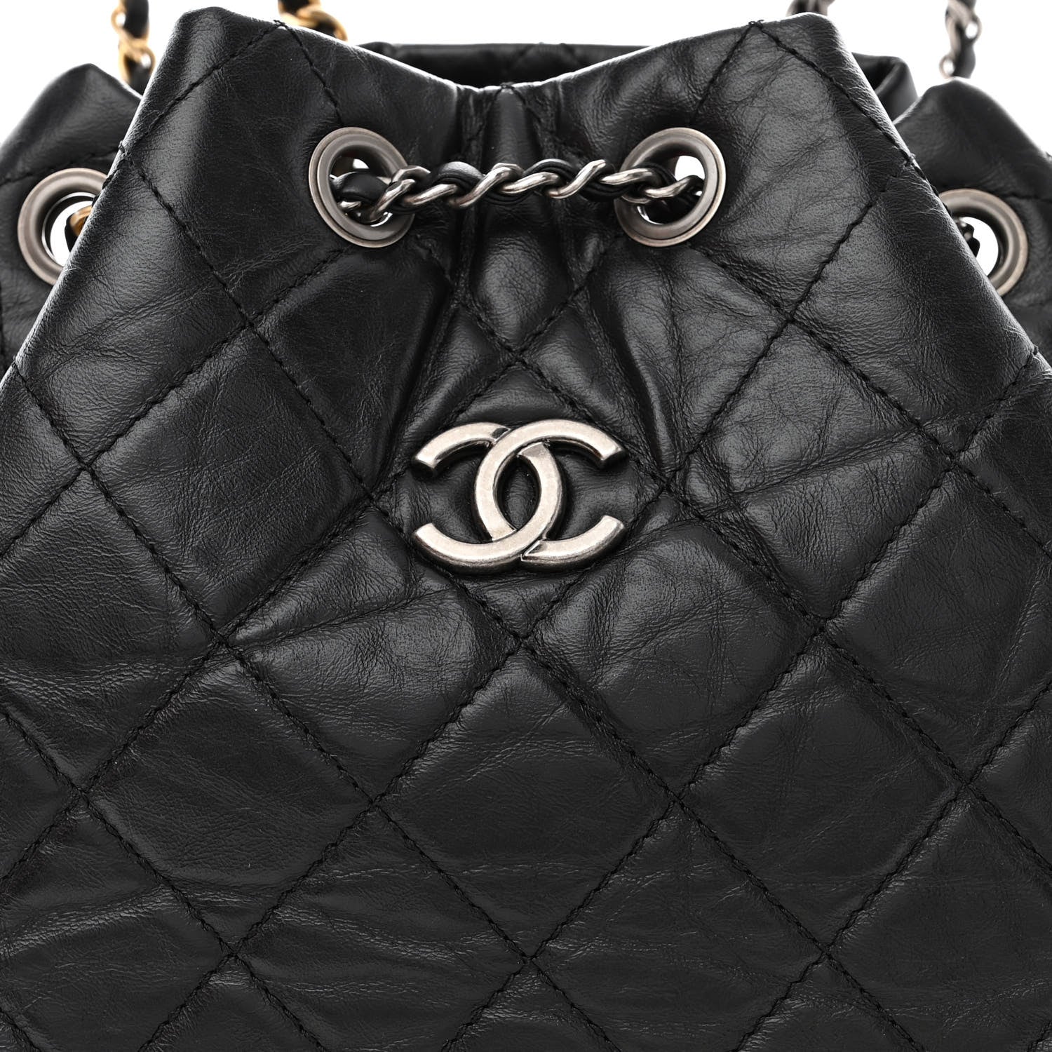 Chanel Aged Calfskin Quilted Small Gabrielle Backpack Black 8 of 11