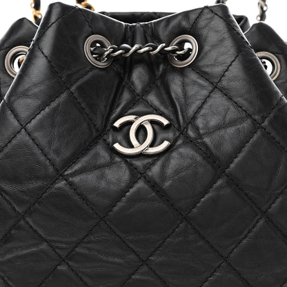 Chanel Aged Calfskin Quilted Small Gabrielle Backpack Black 8 of 11