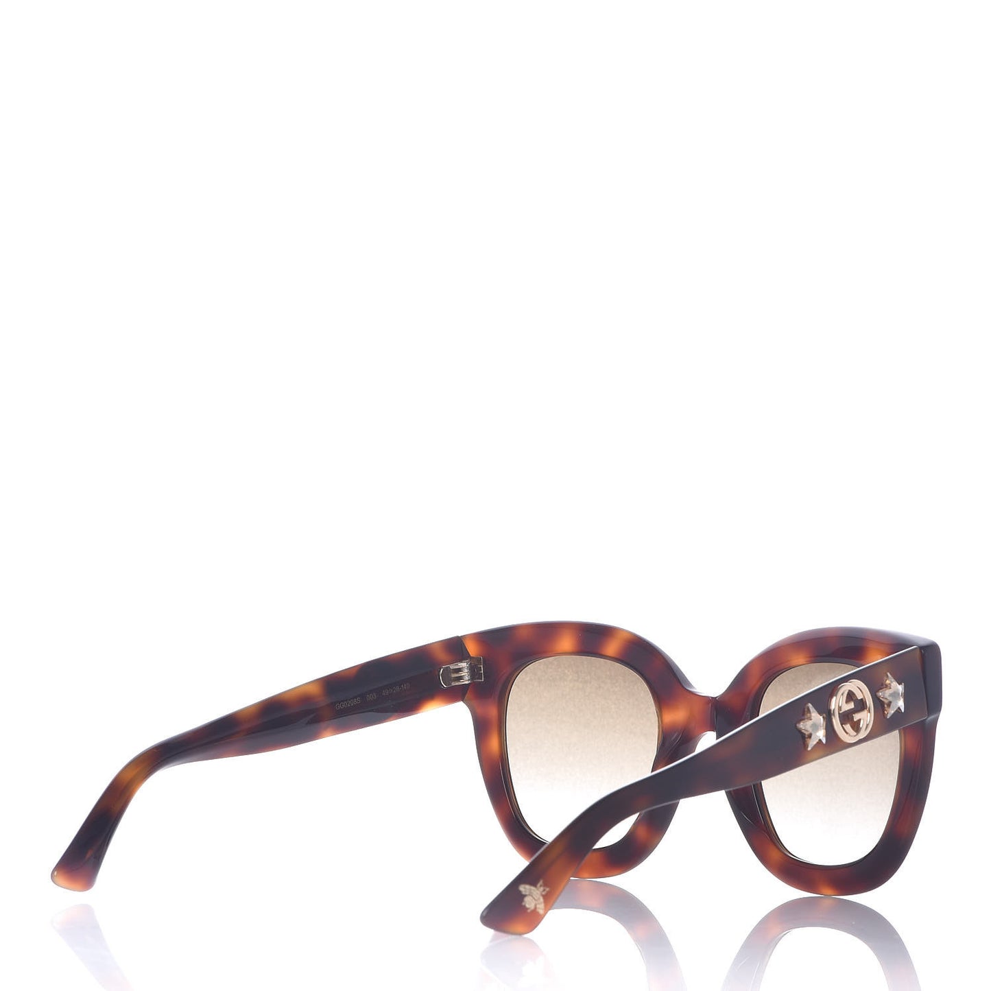 Round Frame Star Sunglasses GG0208S Tortoise