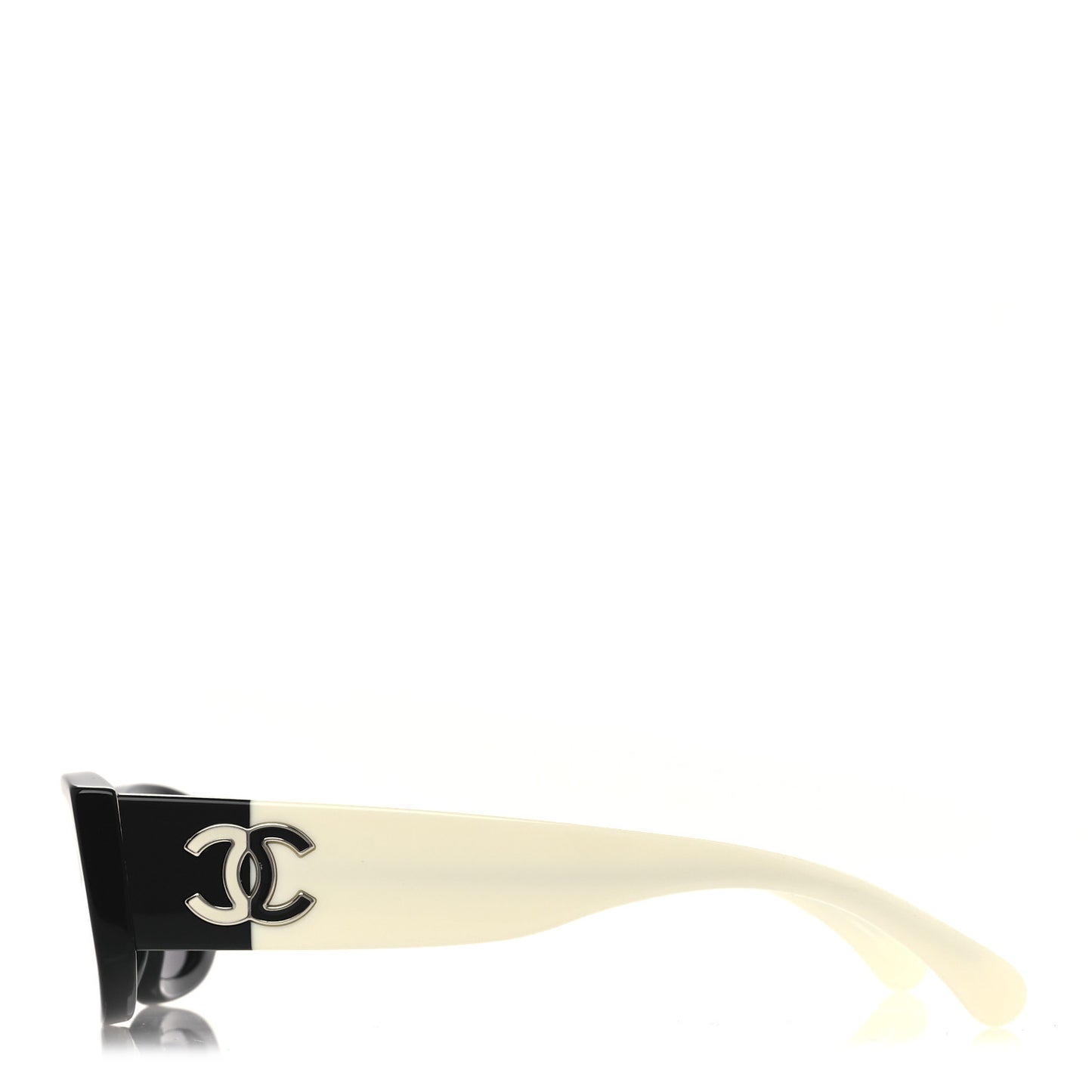 Acetate Rectangle Sunglasses 5525 Black White