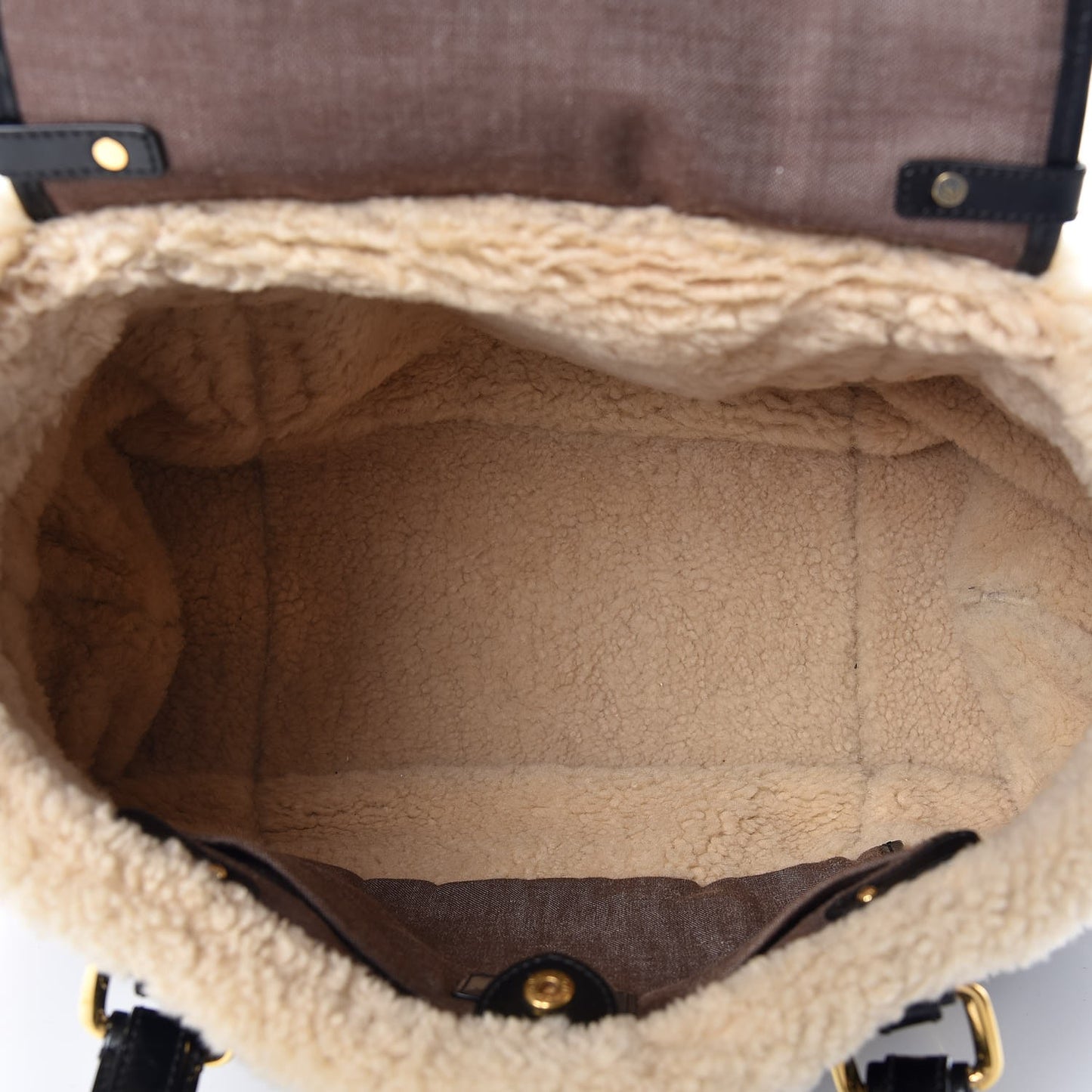 Patent Monogram Shearling Sac Thunder