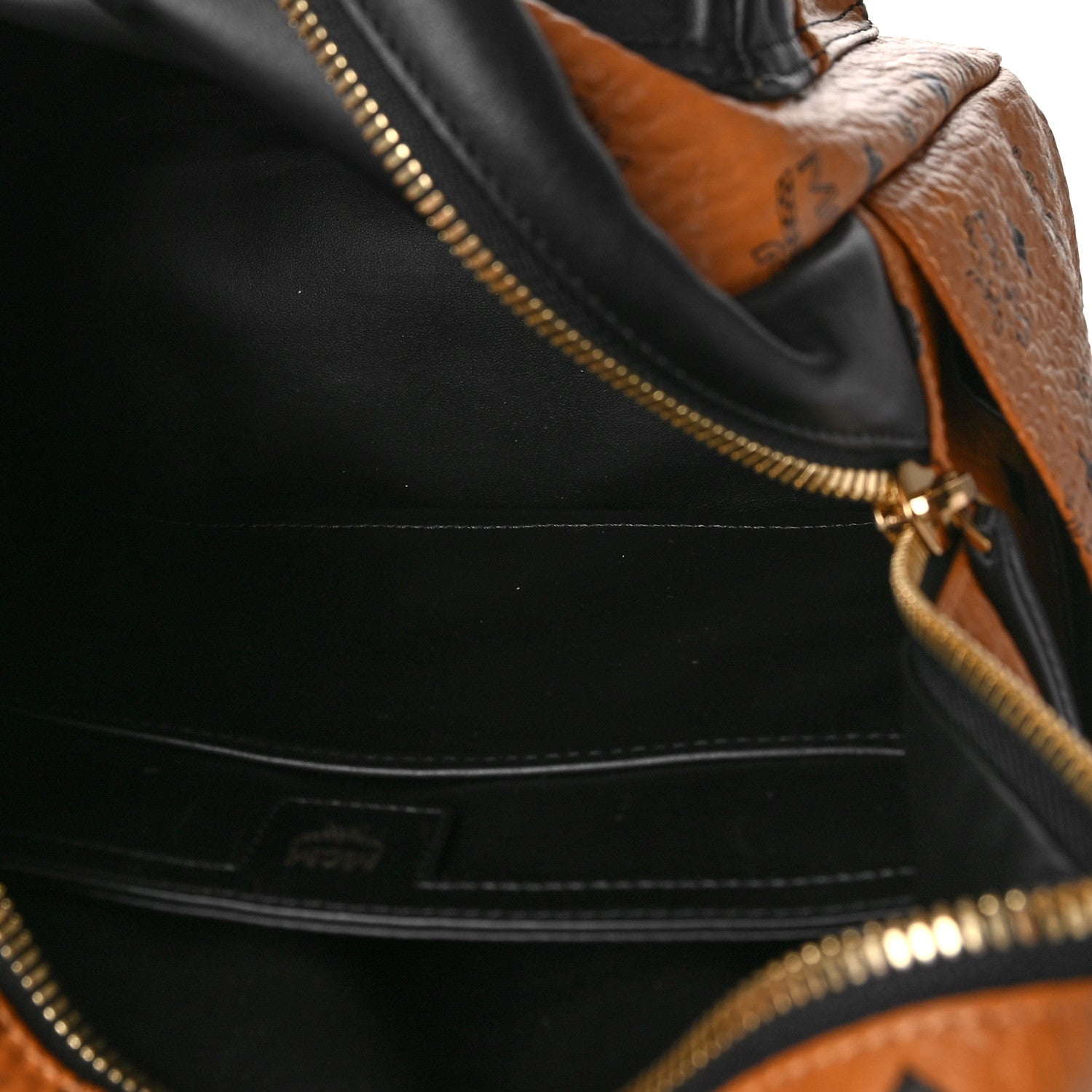 MCM Visetos Small Stark Backpack Cognac Black 5 of 9