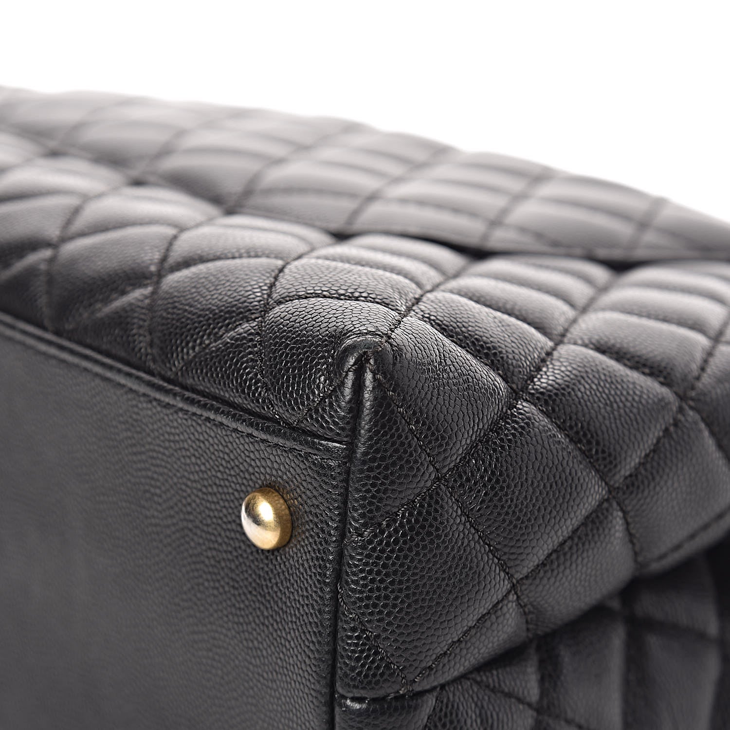 Chanel Caviar Lizard Quilted Medium Coco Handle Flap Black 11 of 11