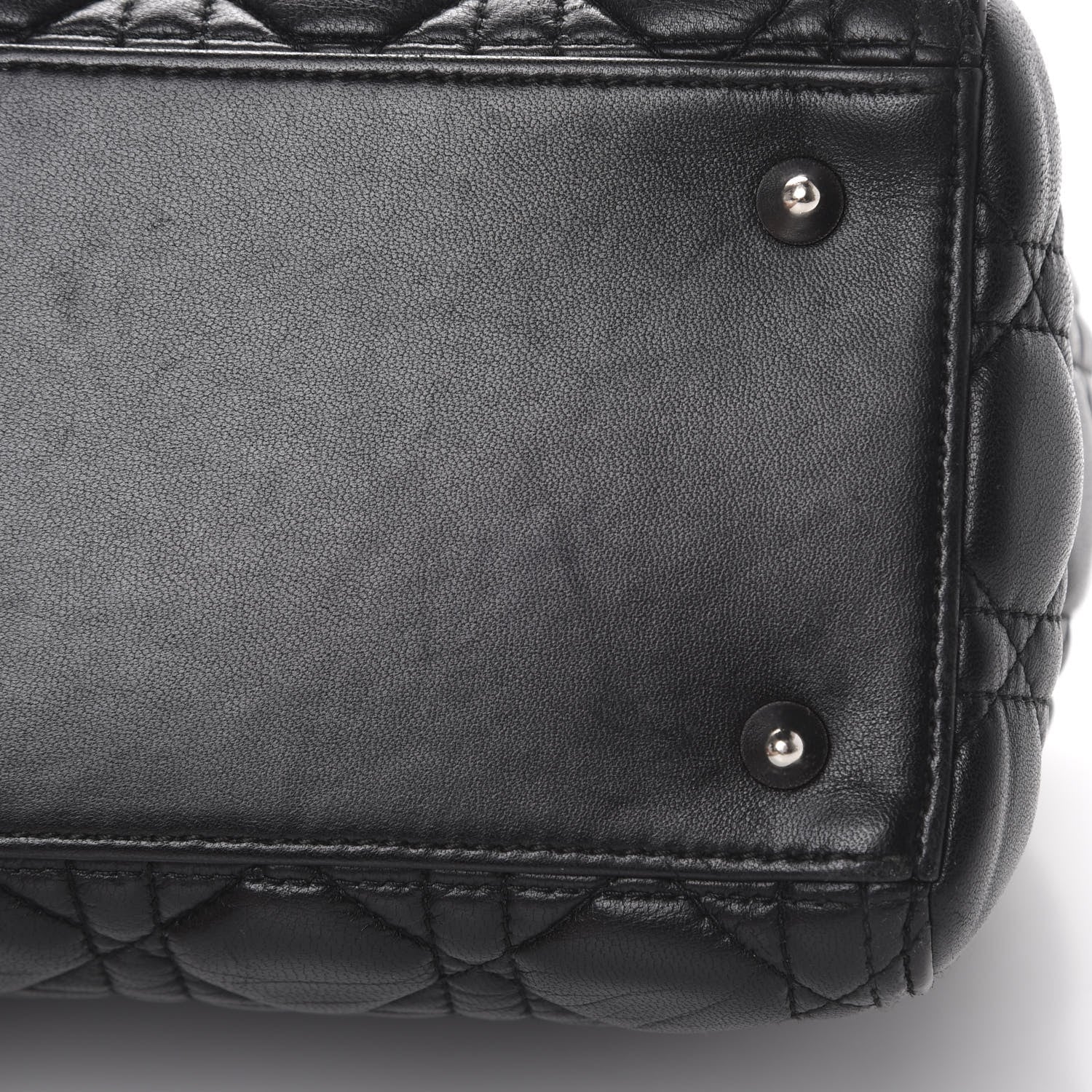 Christian Dior Lambskin Cannage Medium Lady Dior Black 11 of 13
