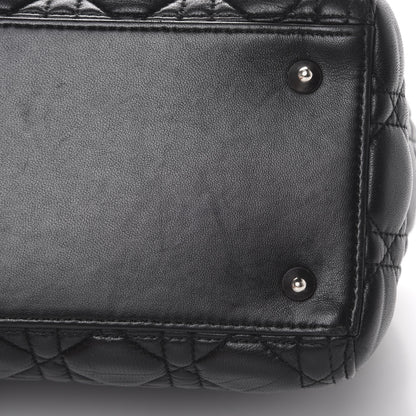 Christian Dior Lambskin Cannage Medium Lady Dior Black 11 of 13