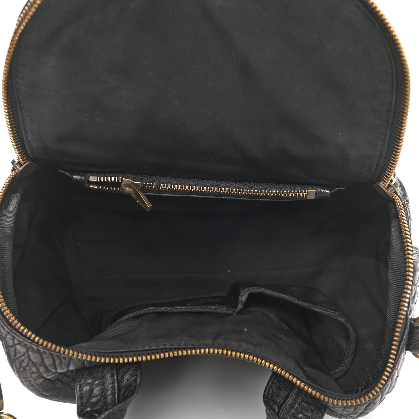 Pebbled Lambskin Rockie Black Antique Brass Hardware
