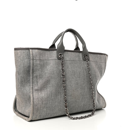 Chanel Canvas Large Deauville Tote Grey 2 of 6