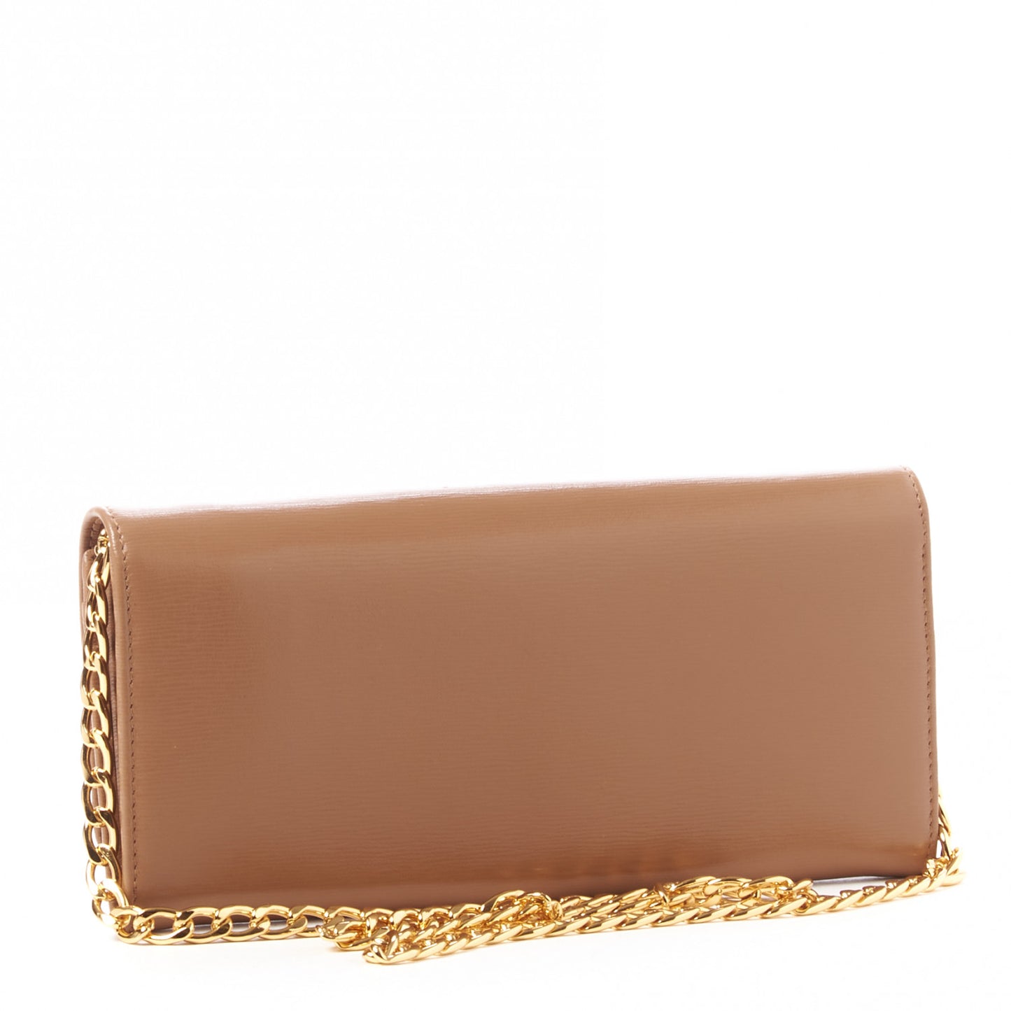 Vitello Move Metal Oro Chain Wallet Naturale