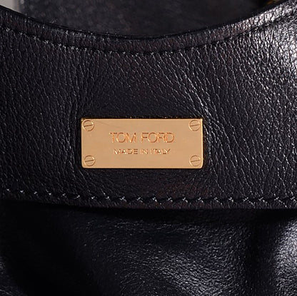 Tom Ford Suede Large Alix Padlock And Zip Shoulder Bag Black 7 of 14