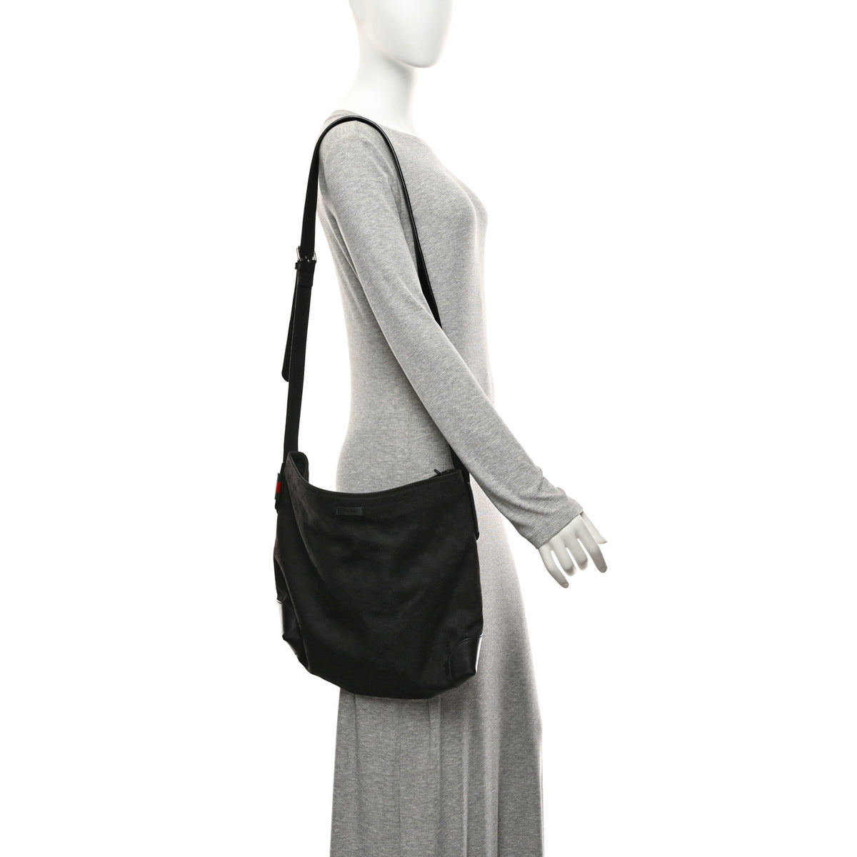 Monogram Canvas Messenger Bag Black