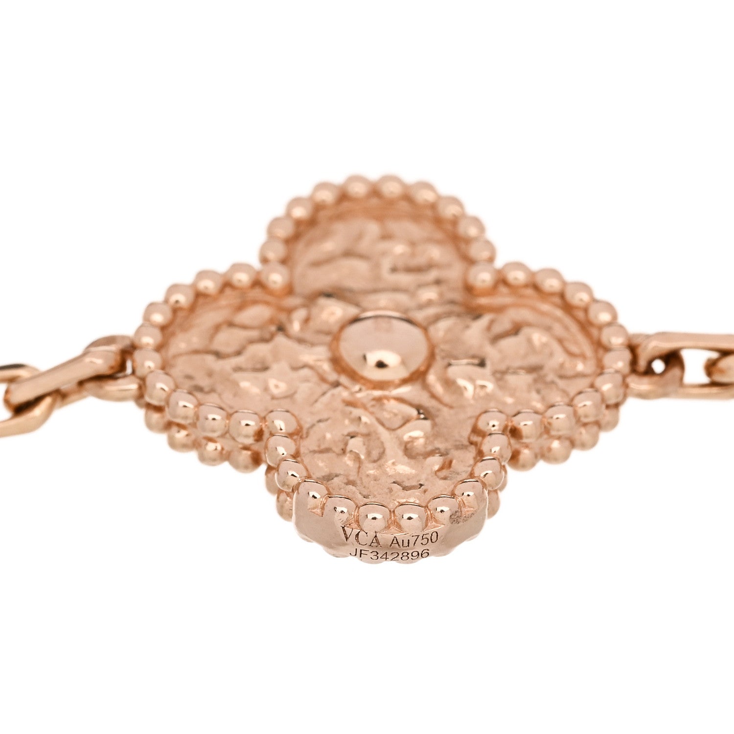 Van Cleef & Arpels 18K Rose Gold 5 Motifs Vintage Alhambra Bracelet 3 of 4