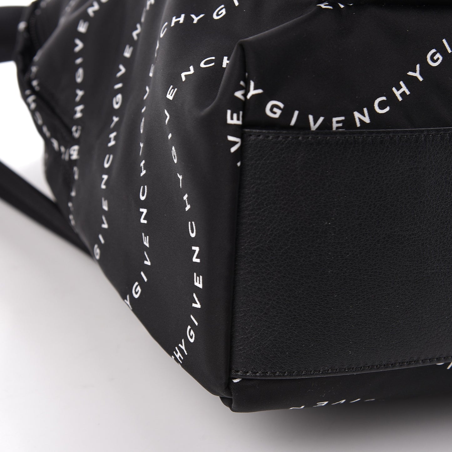 Nylon Waves Print Urban Backpack Black White
