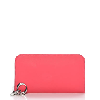 Christian Dior Smooth Calfskin Diorissimo Voyageur Wallet Rose Hot Pink 1 of 9