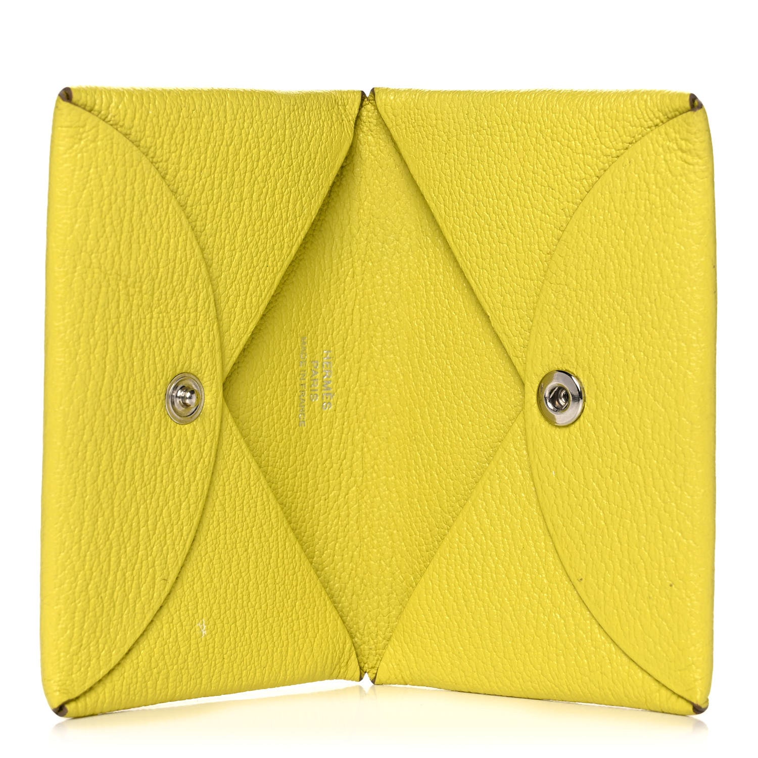 Hermes Chevre Mysore Calvi Card Case Lime 5 of 12