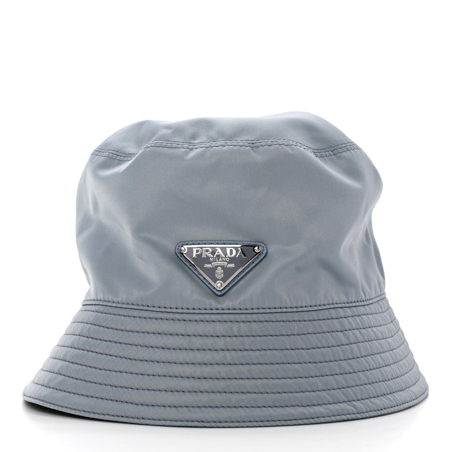 Re-Nylon Metal Triangle Logo Womens Bucket Hat M Fiordaliso