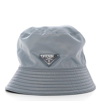 Prada Re-Nylon Metal Triangle Logo Womens Bucket Hat M Fiordaliso 3 of 8