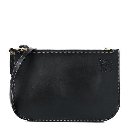 Loewe Calfskin Gate Double Zip Pouch Crossbody Black 1 of 11
