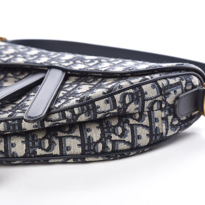 Christian Dior Oblique Saddle Bag Blue 6 of 9