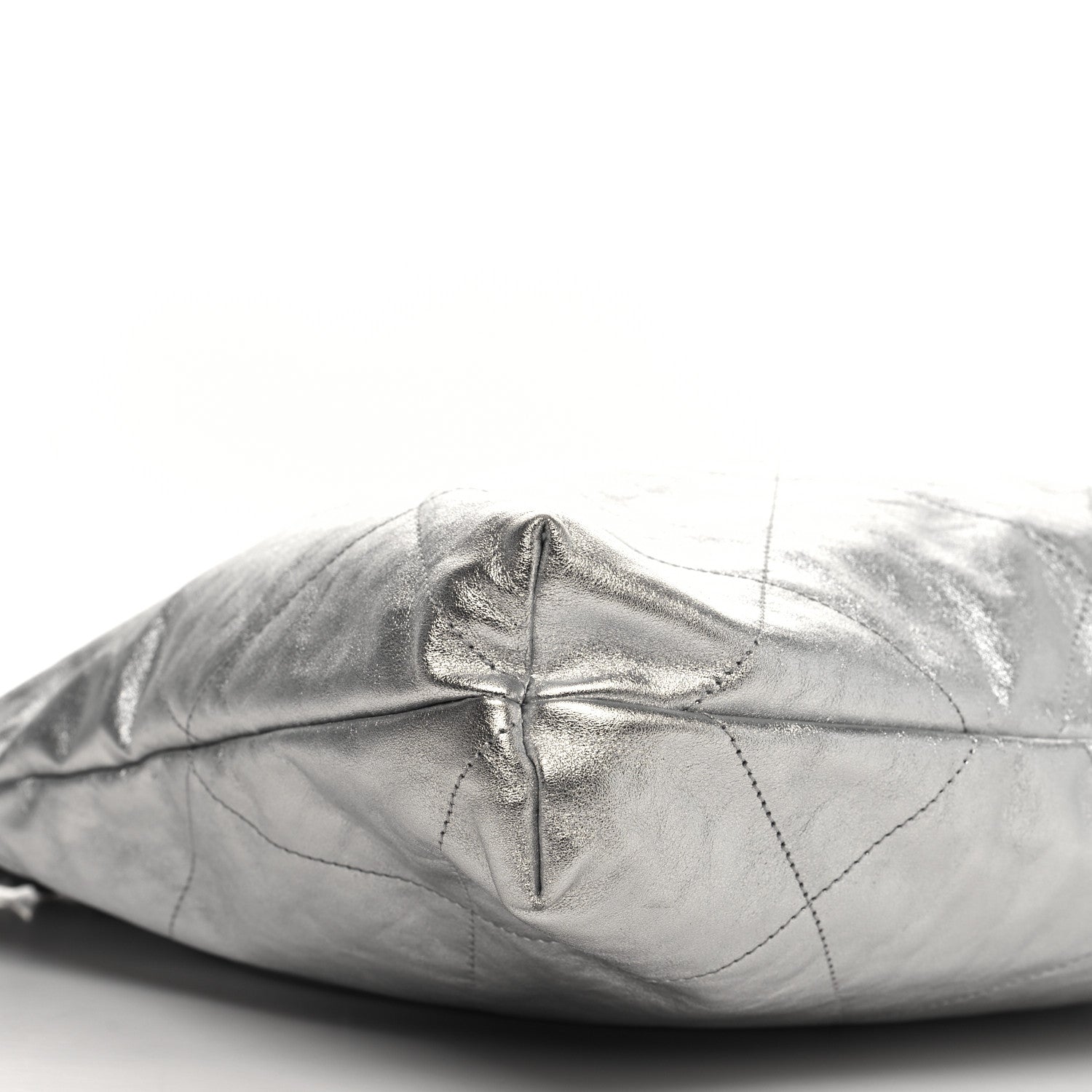 Chanel Metallic Calfskin Quilted Chanel 22 Silver 11 of 12