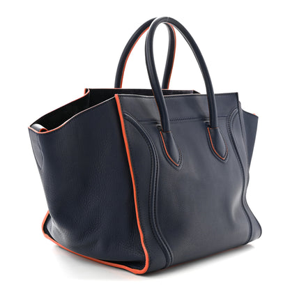 Celine Supple Calfskin Large Phantom Luggage Navy Blue Orange 3 of 11
