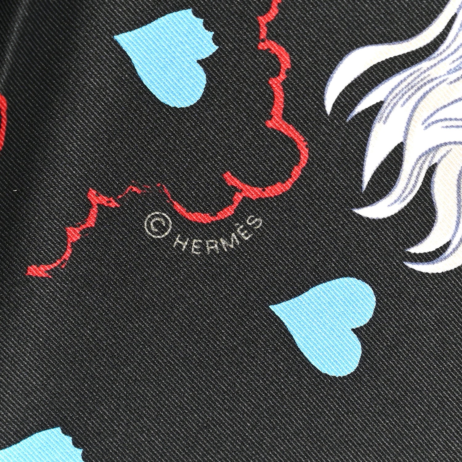 Hermes Silk Tea Time Scarf 70 Black 4 of 6