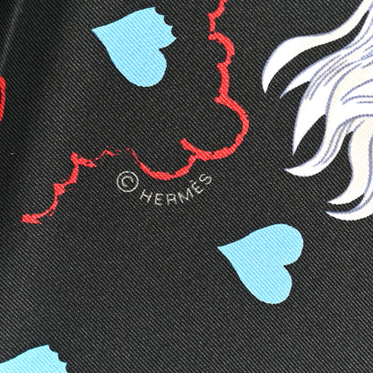 Hermes Silk Tea Time Scarf 70 Black 4 of 6