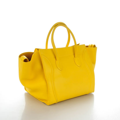 Celine Supple Calfskin Medium Phantom Luggage Sun Yellow 3 of 8