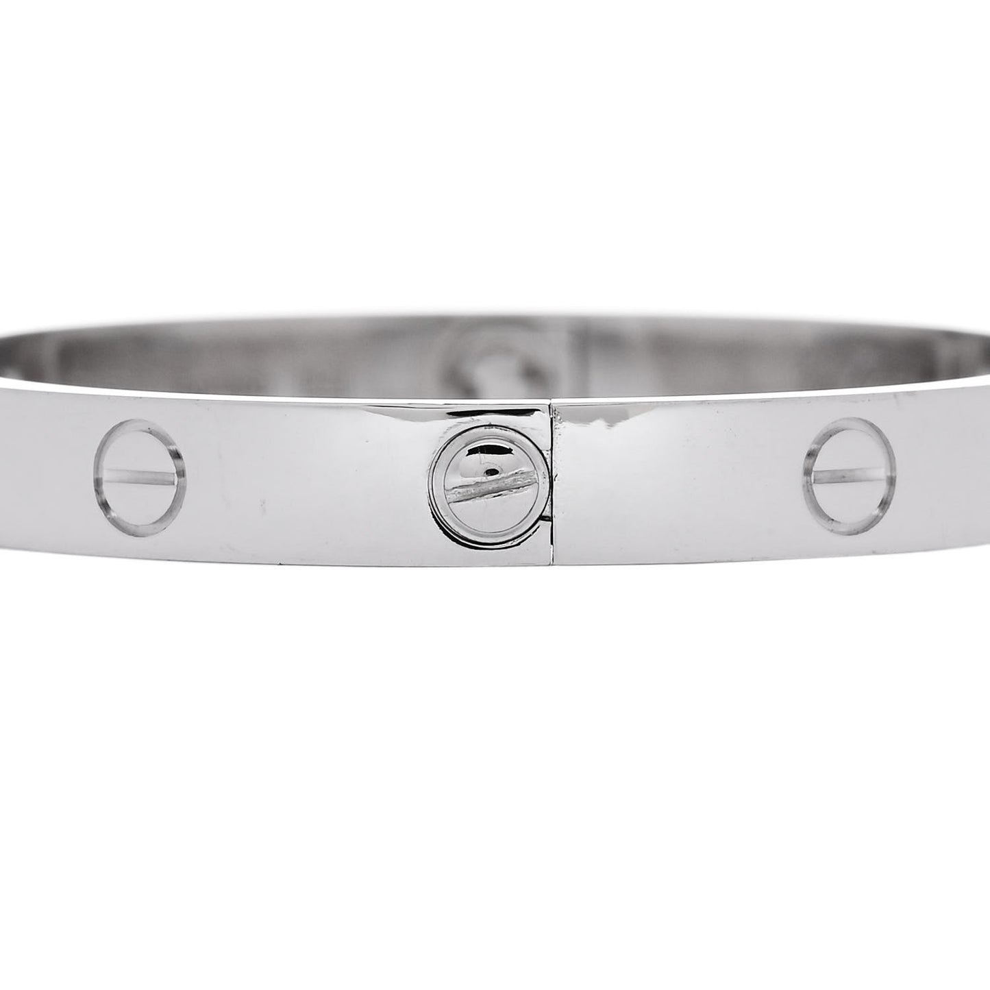 18K White Gold 4 Diamond LOVE Bracelet 16