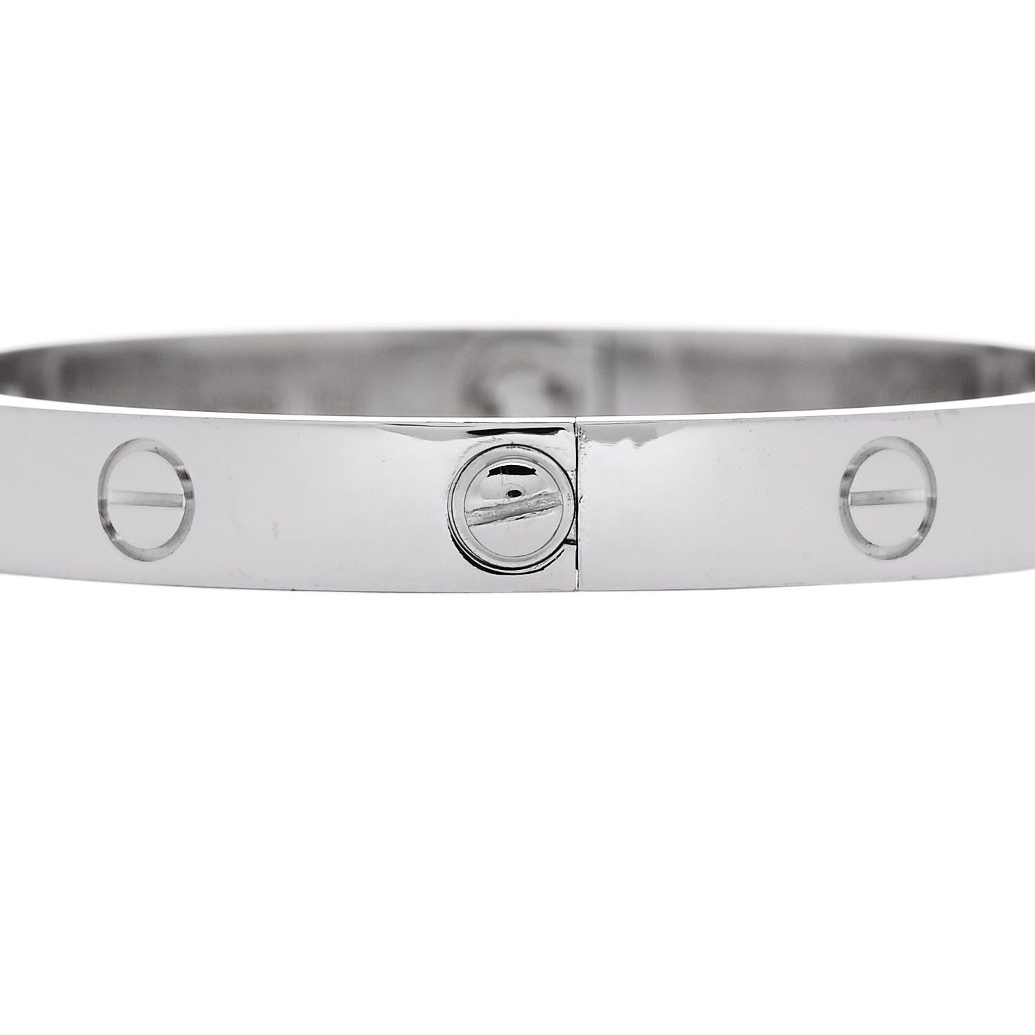 Cartier 18K White Gold 4 Diamond LOVE Bracelet 16 3 of 8