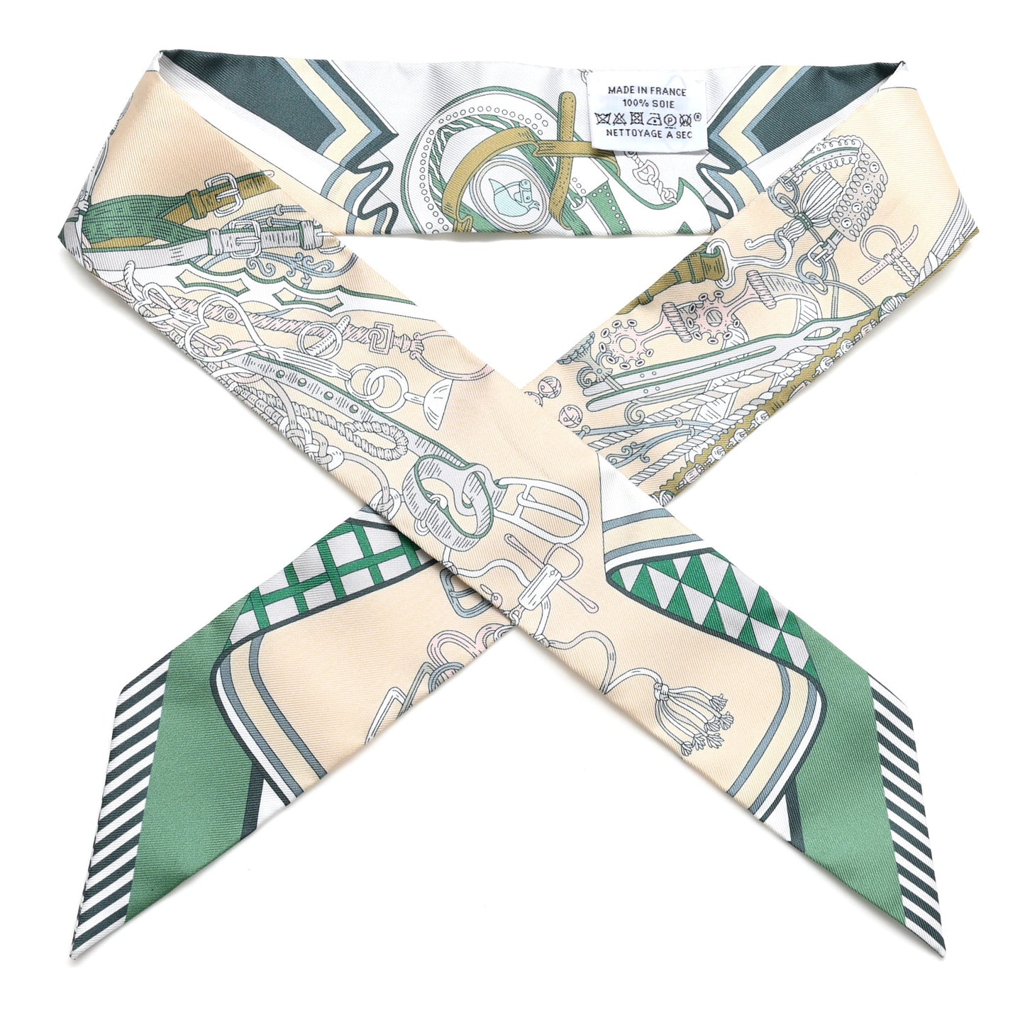 Silk Cliquetis Twilly Ciel White Menthol