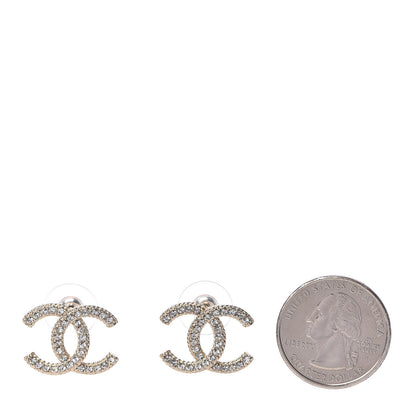 Chanel Crystal CC Earrings Gold 2 of 5
