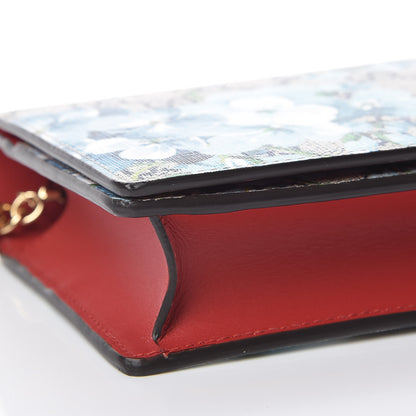 Gucci GG Supreme Monogram Blooms Chain Wallet Blue 5 of 9