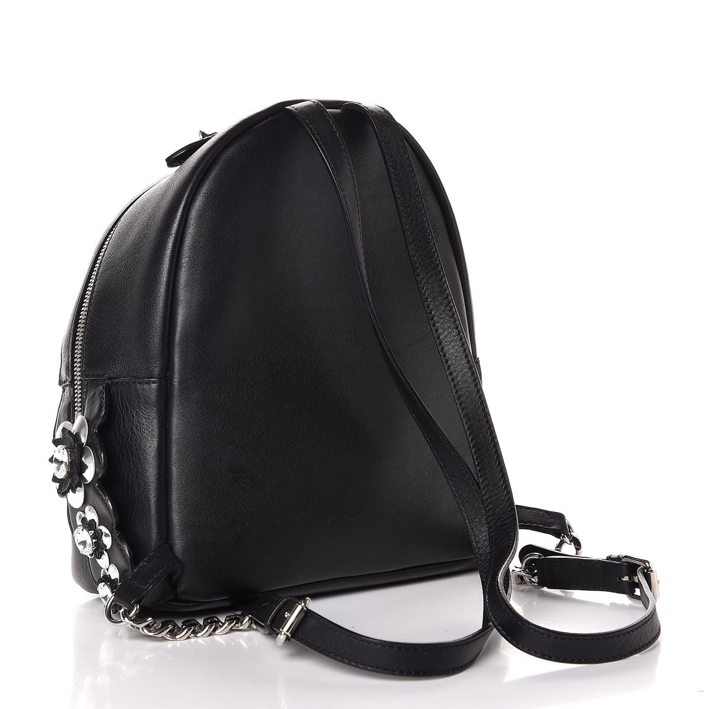 Vitello Dolce Crystal Flowerland Croc Tail Mini Backpack Black