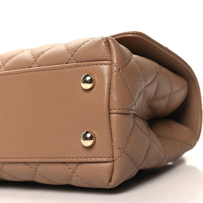 Chanel Caviar Quilted Mini Coco Handle Flap Brown 10 of 10