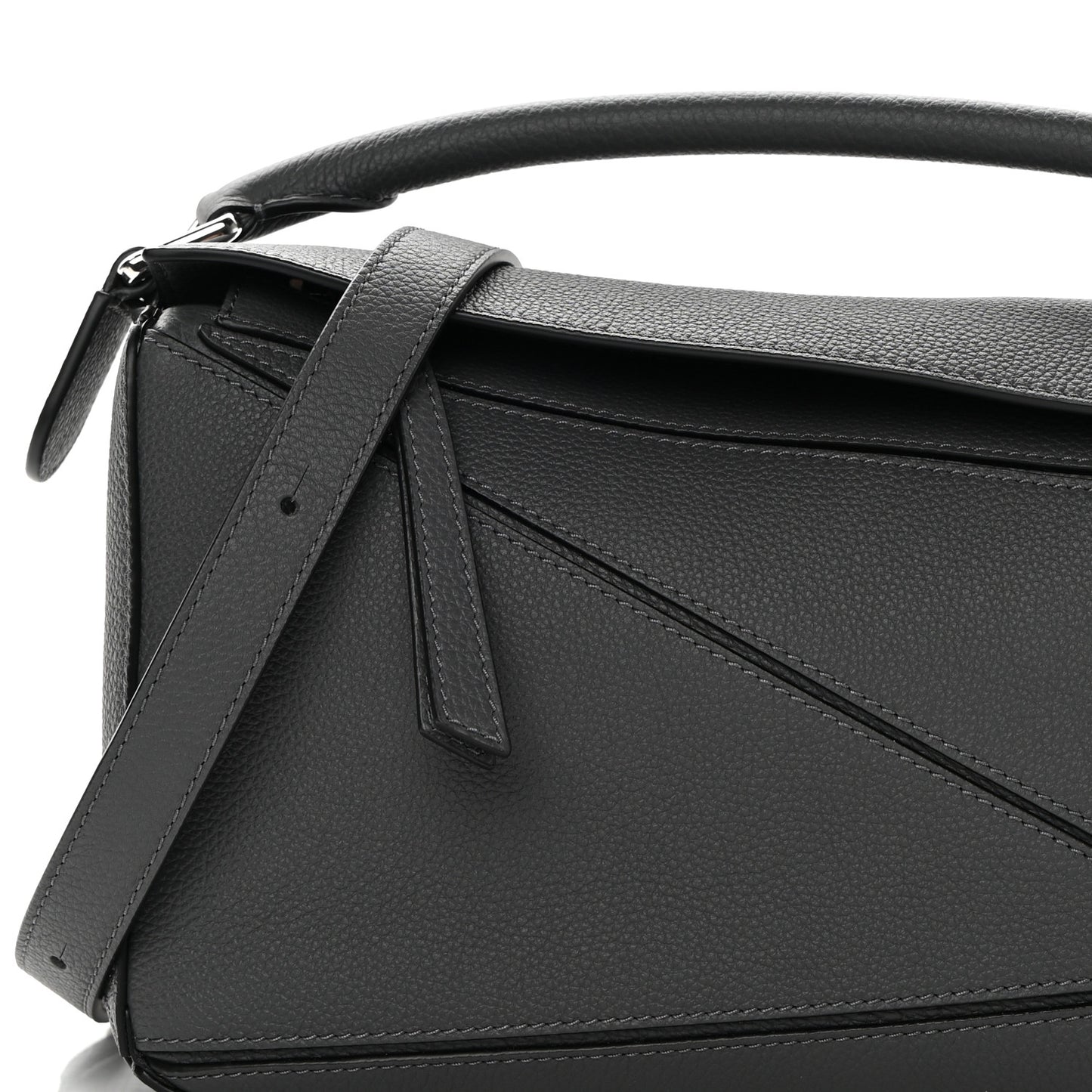 Calfskin Small Puzzle Bag Gunmetal