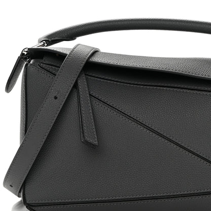 Loewe Calfskin Small Puzzle Bag Gunmetal 7 of 9